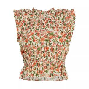 Doen Nina Smocked Floral Top - Liberty London Fabric, Size Small